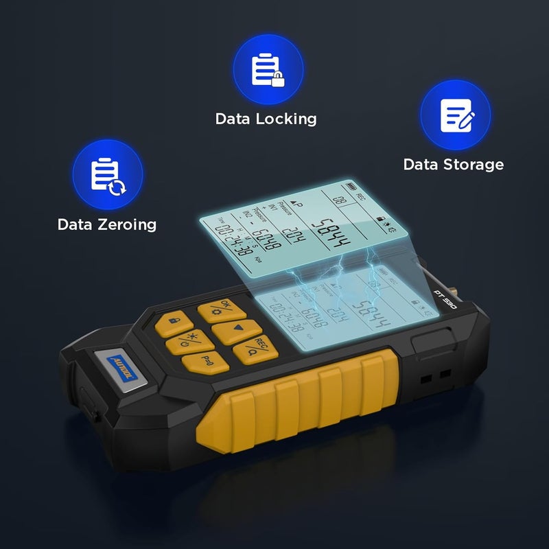 Autool Manometer Gas Pressure Tester -100 to 300Kpa Digital Fieldpiece Manometer HVAC 11 Units, Data Lock & Storage with Magnetic Back, Backlit Display - Image 5